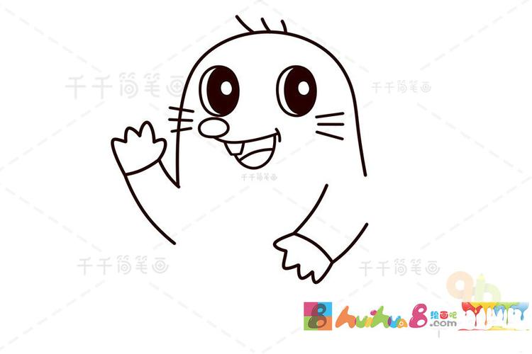 教你画鼹鼠的简笔画
