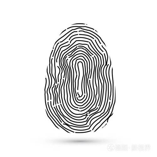 安全访问授权系统. 电子签名. 黑色指纹. 易于编辑模板