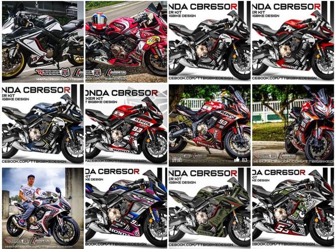 cbr650r摩托车honda贴花油箱全车版画防水拉花支持贴纸