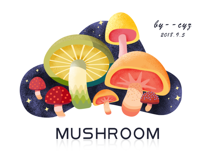 mushroom 噪点插画临摹
