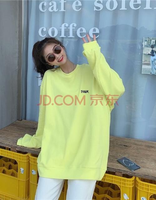 森马卫衣女春秋薄款21年新款韩版bf慵懒风宽松套头早秋长袖上衣ins潮