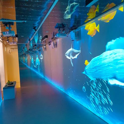 走廊互动投影 餐厅商场酒店沉浸式 墙面3d全息投影