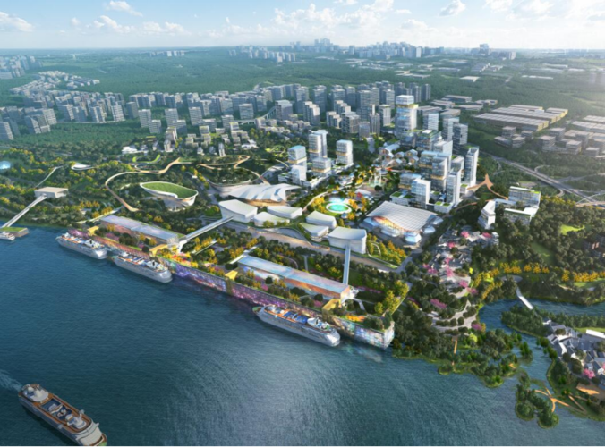 寸滩国际新城邮轮母港片区效果图 寸滩供图