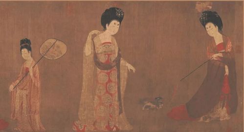 簪花仕女图 局部