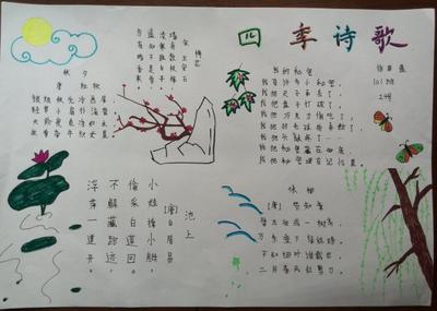 关于古诗和诗歌的手抄报 关于诗歌的手抄报