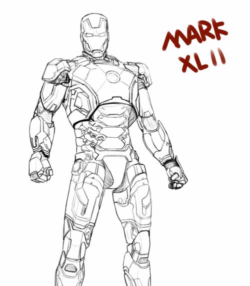 画钢铁侠身体怎么画,简单的.