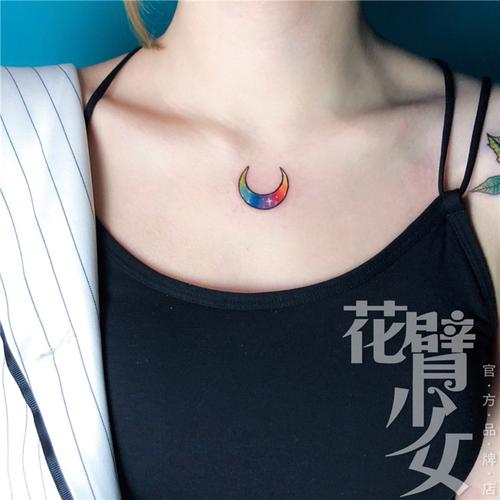 有料手绘少女系纹身贴防水持久大图案花臂大腿刺青日式软妹浮世绘