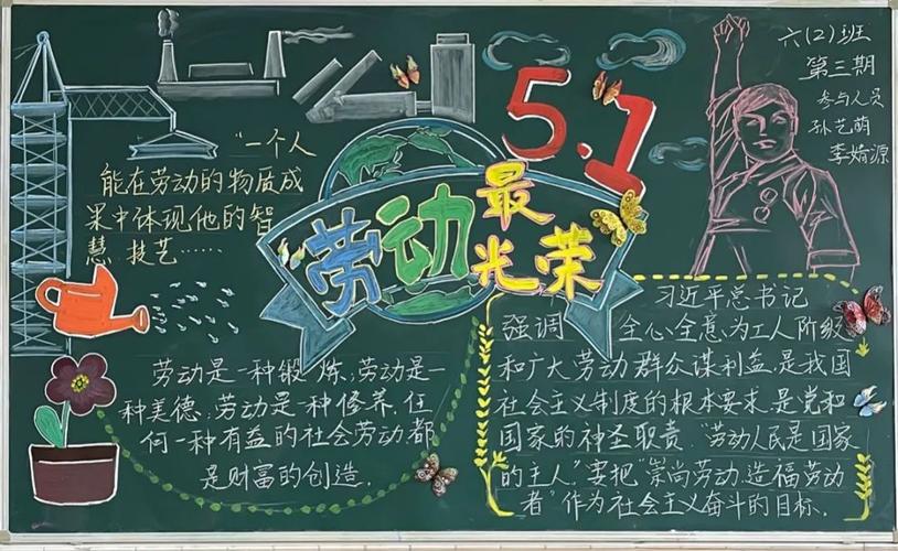 用黑板描绘劳动故事,沪上学校这些黑板报作品你最喜欢