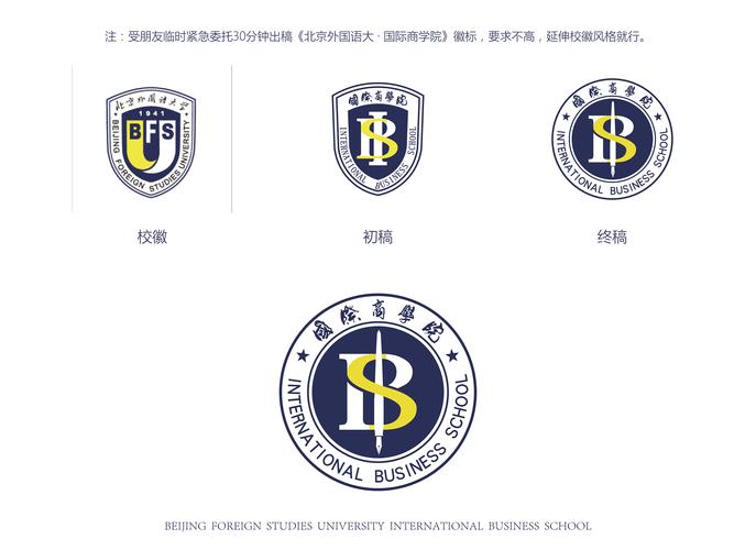 北京外国语大学 · 国际商学院徽标|平面|logo|吾尔室