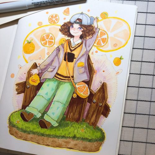 橘子_长尾22__插画师作品_涂鸦王国gracg.com