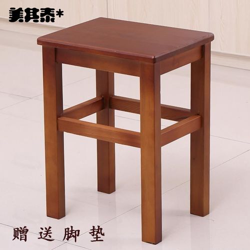 方椅榉木餐椅方凳子餐凳实木椅原木色板凳快餐椅电脑