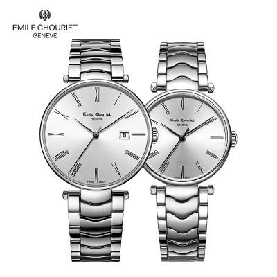 瑞士艾米龙emile chouriet官方正品时光之翼简约机械女表情侣表