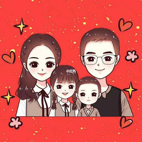 仙女姐姐绘画一家人手绘头像_手绘_头像_绘画_手绘头像_素材_头像