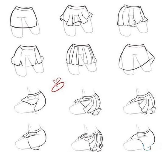 在画动漫人物衣服的时候,画裙子也是很多初学者的盲点,小编