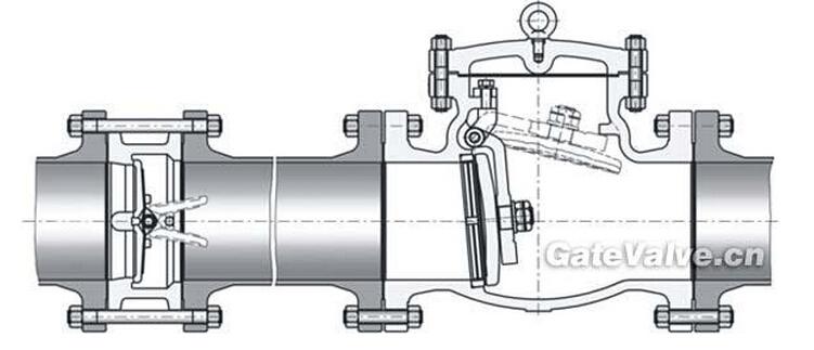 对夹式止回阀安装