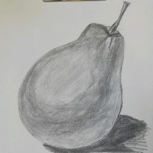 素描-梨_素描_文化娱乐_绘画_小红书