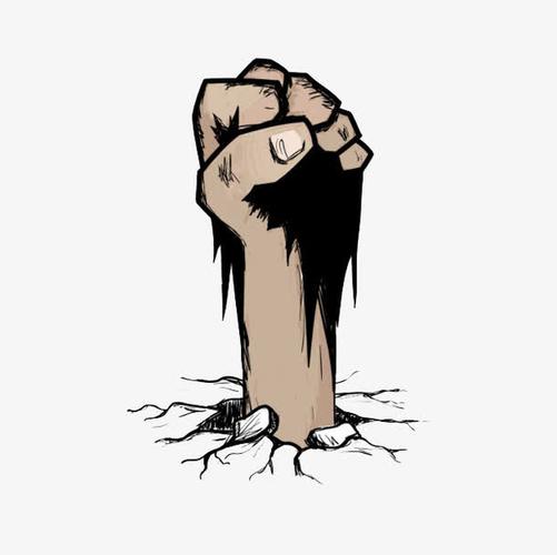 拳头打破的墙壁