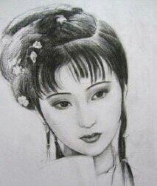 红楼梦林黛玉卡通简笔画