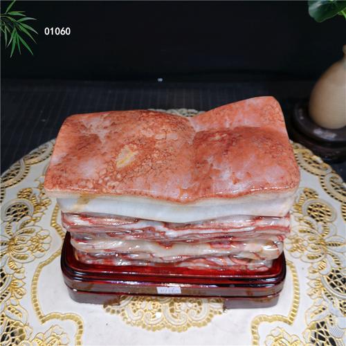 天然黄皮猪肉石五花肉石原石观赏石奇石玉石腊肉石白皮猪肉石摆件