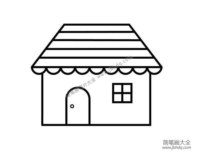 最后一步:我们给小木屋加上颜色.