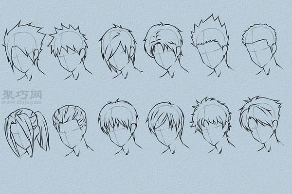 男性动画人物画法教程 教你怎么画动漫人物的头发
