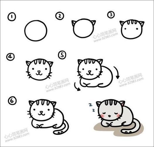 小猫怎么画_绘图吧-学画画