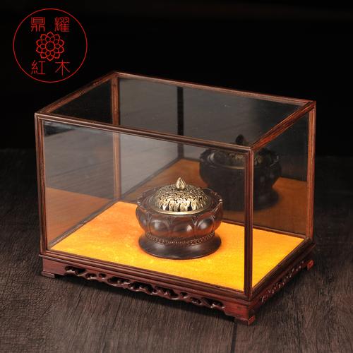 红木工艺品 佛像展示罩 红酸枝木雕宝笼玻璃罩摆件防尘罩 包邮