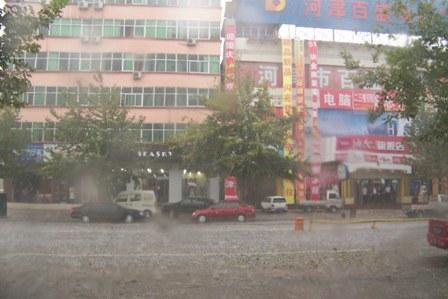 十一期间在山西河津遭遇暴雨冰雹(十一记游之六)