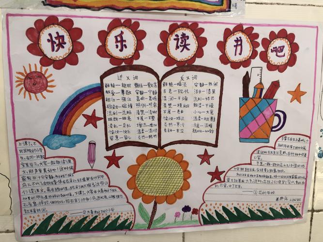 新生小学三(9)班学习"快乐读书吧"手抄报活动作品展
