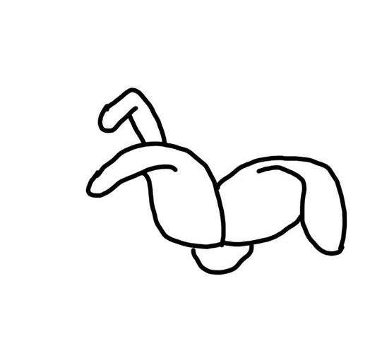 第三步,在叶子中间位置画出玉米棒的形状.