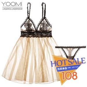 情趣睡衣女夏蕾丝睡裙吊带极度诱惑睡袍透明薄纱可爱肉色性感睡衣