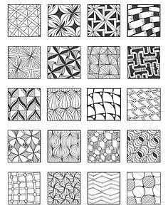 纹样-花瓣网|陪你做生活的设计师 | 黑白笔刷四方连续