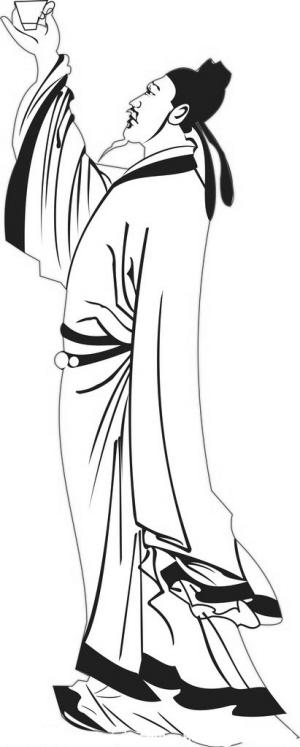 杜甫人物简笔画