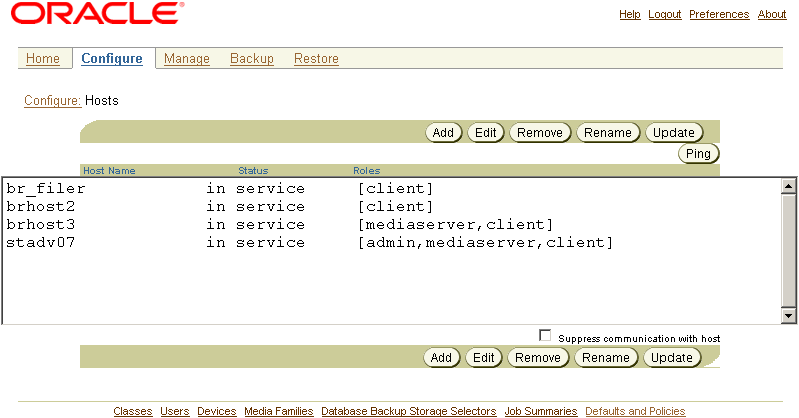 administrative domain configuration and management