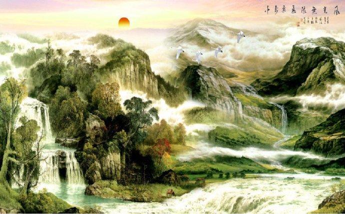 [转载]欣赏高清山水画-锦绣山河