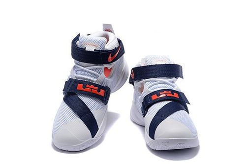 nike zoom lebron soldier 9 詹姆斯士兵9代 全明星女生战靴 白深蓝