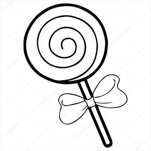 卡通简笔画棒棒糖