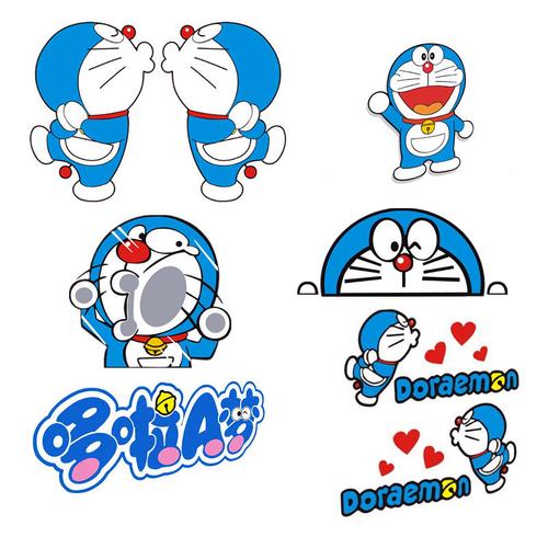 哆啦a梦汽车划痕遮挡创意车身贴纸叮当猫卡通机器猫车