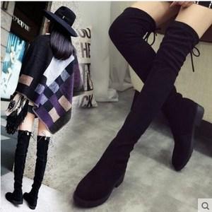 女靴春秋季单靴靴子女冬长款平底学生高筒超长大腿过膝长靴长筒靴