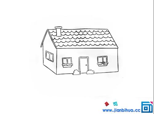 学习资源 美术 儿童简笔画大全 建筑物简笔画  漂亮的房子简笔画幼儿