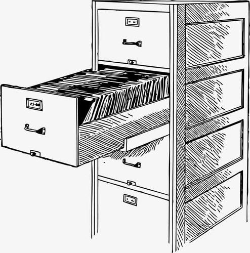 素描文件柜抽屉