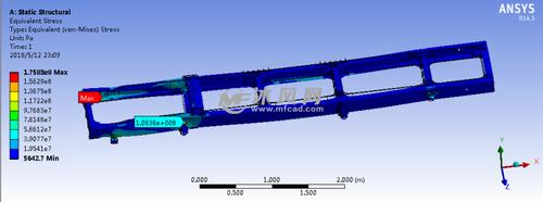 中型货车车架模型