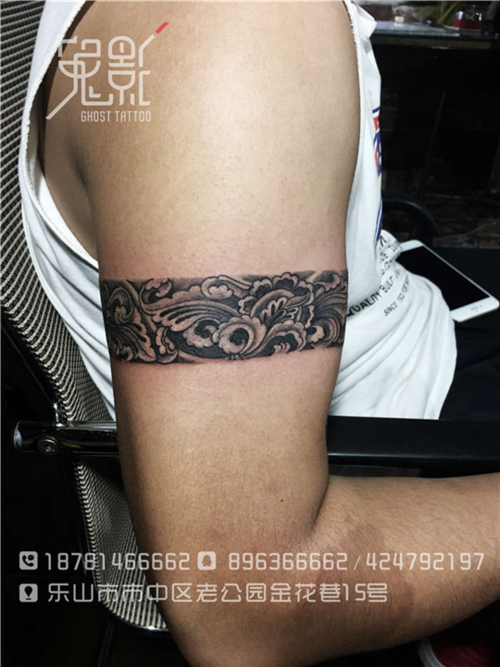 乐山最优秀的纹身店 鬼影刺青 臂环纹身图案