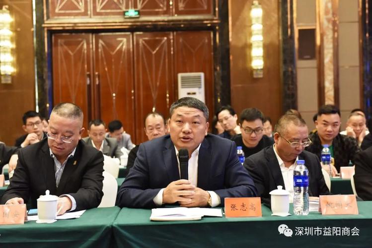 会长,深圳市维纳斯酒店有限公司董事长张志高代表商会发言