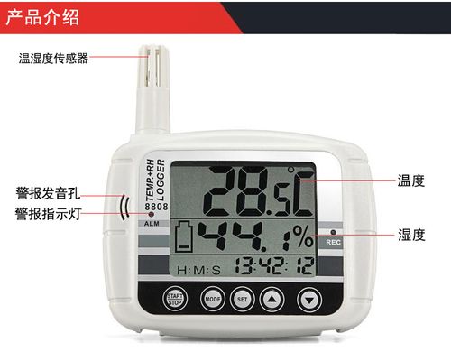 az8808中国台湾衡欣便携式仓库工业用高精度温湿度计