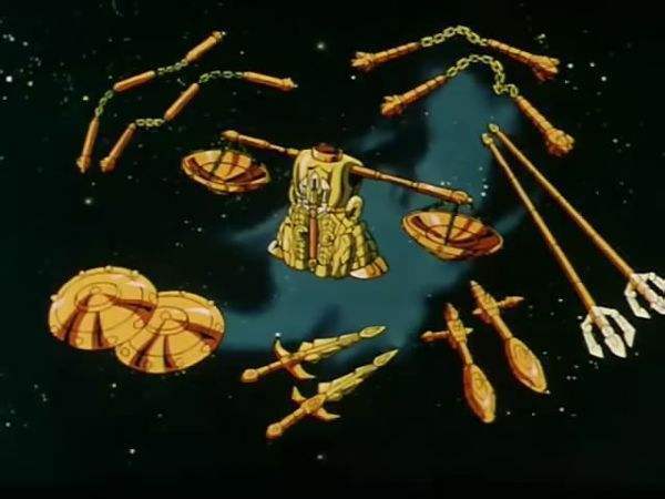 圣斗士星矢中黄金之箭破坏力为什么比十二件天秤座武器更高一筹