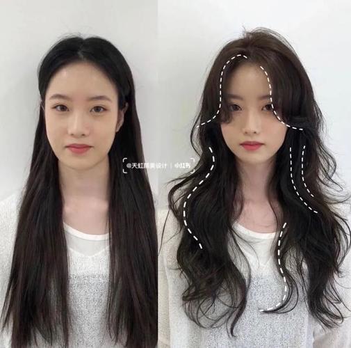 不仅如此,八字刘海还可以 横向营造蓬松度,增加脸的宽度,弱化脸长问题