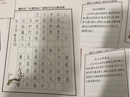 【礼赞宪法——硬笔书法比赛】华龙区京开路第一小学