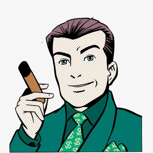 拿着香烟的中年人