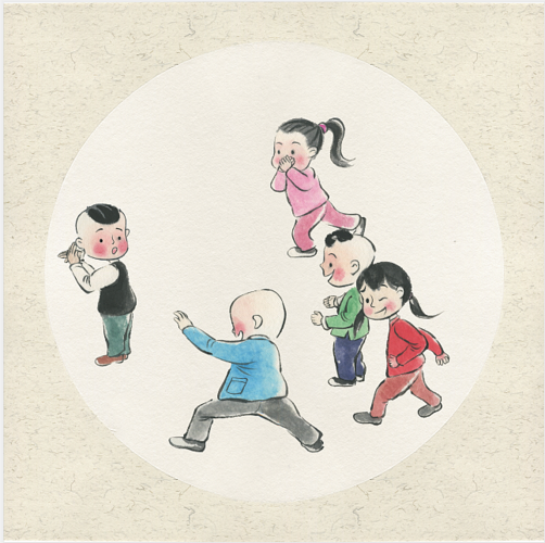 123木头人,所有的小孩都不能动,动的小朋友